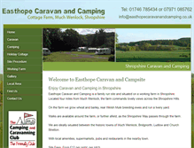 Tablet Screenshot of easthopecaravanandcamping.co.uk